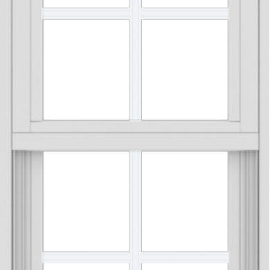 WDMA 18x36 (17.5 x 35.5 inch) Vinyl uPVC White Single Hung Double Hung Window with Colonial Grids Exterior
