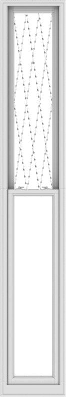 WDMA 20x120 (19.5 x 119.5 inch)  Aluminum Single Double Hung Window with Diamond Grids