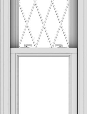 WDMA 20x54 (19.5 x 53.5 inch)  Aluminum Single Double Hung Window with Diamond Grids