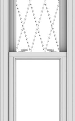 WDMA 20x66 (19.5 x 65.5 inch)  Aluminum Single Double Hung Window with Diamond Grids