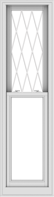 WDMA 20x72 (19.5 x 71.5 inch)  Aluminum Single Double Hung Window with Diamond Grids