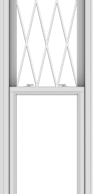 WDMA 24x102 (23.5 x 101.5 inch)  Aluminum Single Double Hung Window with Diamond Grids