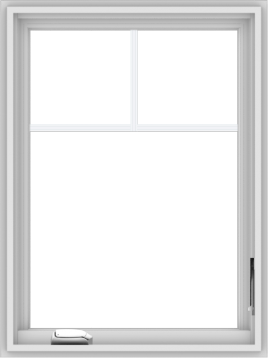 WDMA 24x32 (23.5 x 31.5 inch) White Vinyl uPVC Crank out Casement Window with Fractional Grilles