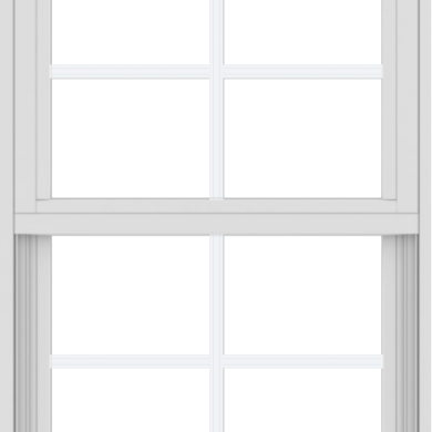 WDMA 24x36 (17.5 x 35.5 inch) Vinyl uPVC White Single Hung Double Hung Window with Colonial Grids Exterior