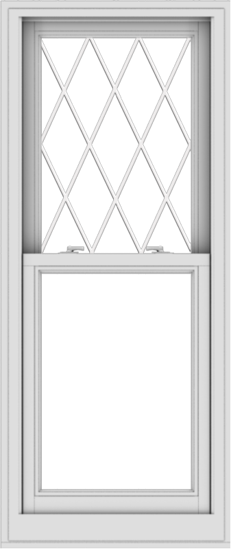 WDMA 24x57 (23.5 x 56.5 inch)  Aluminum Single Double Hung Window with Diamond Grids
