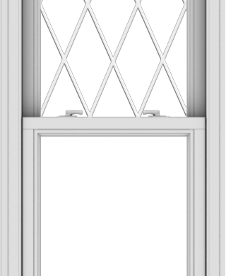 WDMA 24x60 (23.5 x 59.5 inch)  Aluminum Single Double Hung Window with Diamond Grids