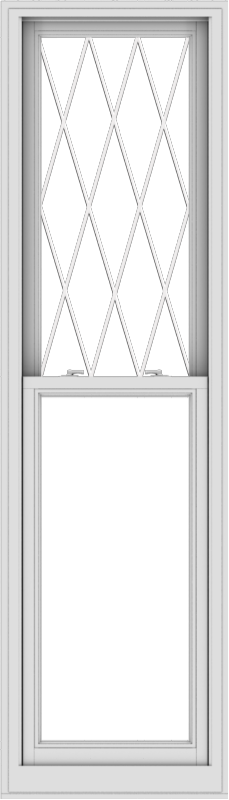WDMA 24x84 (23.5 x 83.5 inch)  Aluminum Single Double Hung Window with Diamond Grids