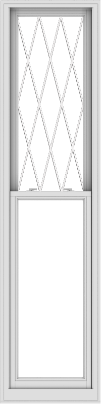 WDMA 24x96 (23.5 x 95.5 inch)  Aluminum Single Double Hung Window with Diamond Grids