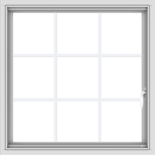 WDMA 32x32 (31.5 x 31.5 inch) White uPVC Vinyl Push out Casement Window without Grids