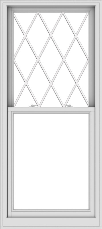 WDMA 32x72 (31.5 x 71.5 inch)  Aluminum Single Double Hung Window with Diamond Grids