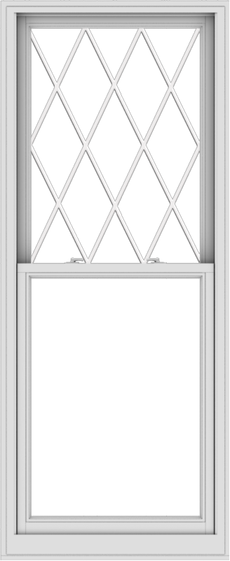 WDMA 32x78 (31.5 x 77.5 inch)  Aluminum Single Double Hung Window with Diamond Grids
