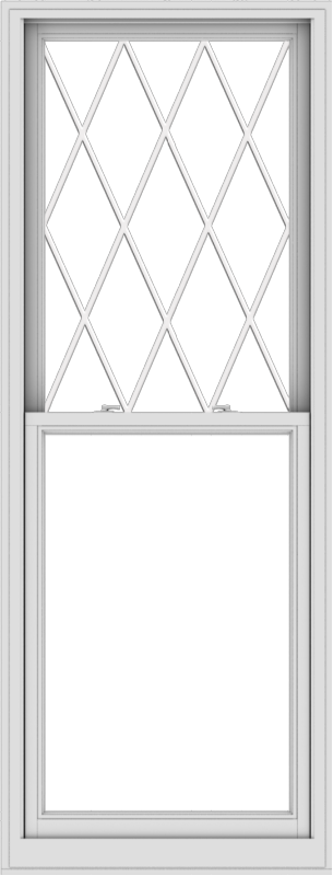WDMA 32x84 (31.5 x 83.5 inch)  Aluminum Single Double Hung Window with Diamond Grids