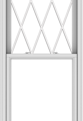 WDMA 32x96 (31.5 x 95.5 inch)  Aluminum Single Double Hung Window with Diamond Grids