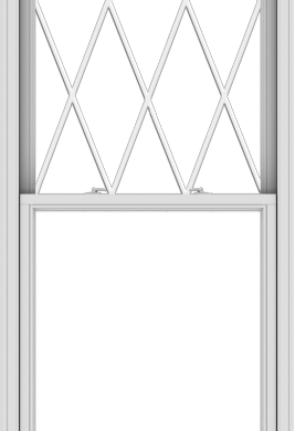WDMA 36x108 (35.5 x 107.5 inch)  Aluminum Single Double Hung Window with Diamond Grids