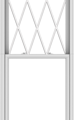WDMA 36x120 (35.5 x 119.5 inch)  Aluminum Single Double Hung Window with Diamond Grids