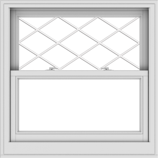 WDMA 36x36 (35.5 x 35.5 inch)  Aluminum Single Double Hung Window with Diamond Grids