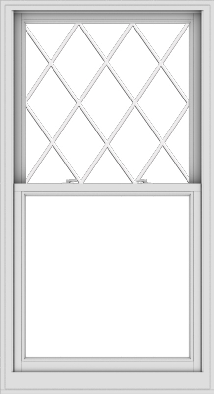 WDMA 36x66 (35.5 x 65.5 inch)  Aluminum Single Double Hung Window with Diamond Grids