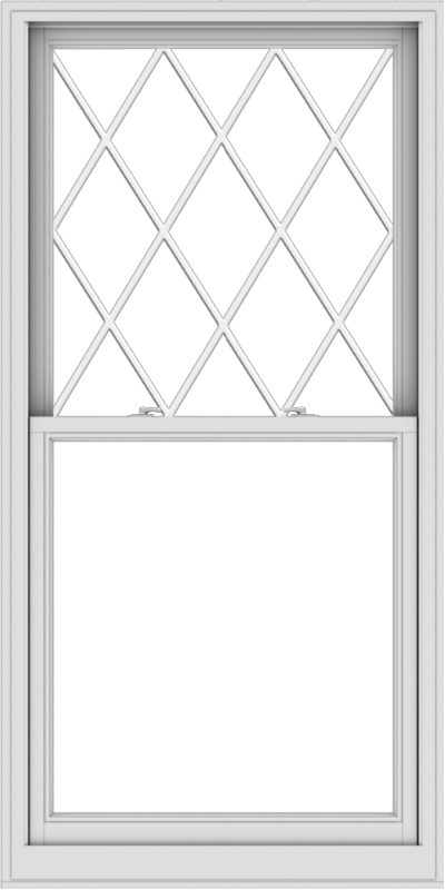 WDMA 36x72 (35.5 x 71.5 inch)  Aluminum Single Double Hung Window with Diamond Grids