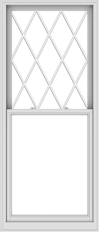 WDMA 36x84 (35.5 x 83.5 inch)  Aluminum Single Double Hung Window with Diamond Grids