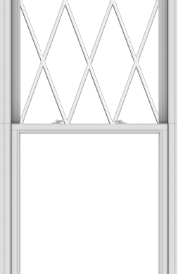 WDMA 38x120 (37.5 x 119.5 inch)  Aluminum Single Double Hung Window with Diamond Grids