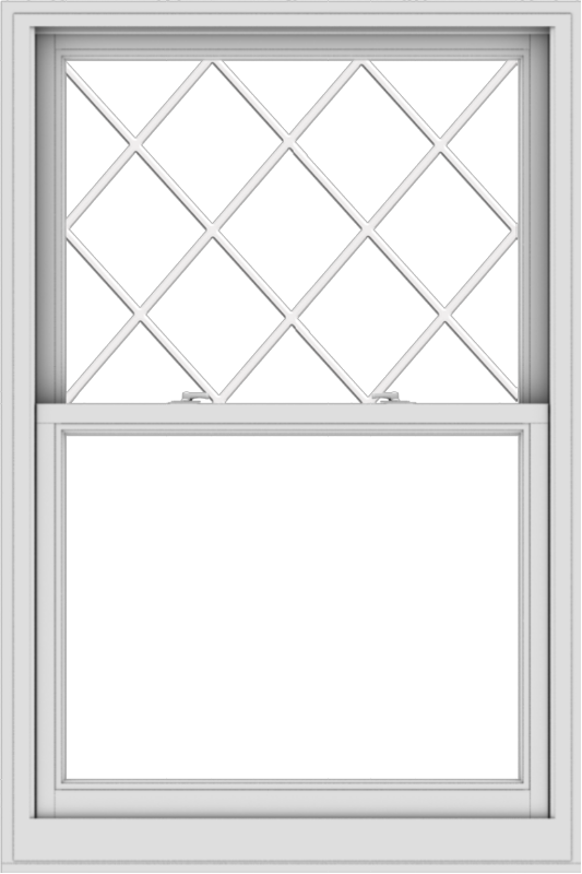 WDMA 38x57 (37.5 x 56.5 inch)  Aluminum Single Double Hung Window with Diamond Grids