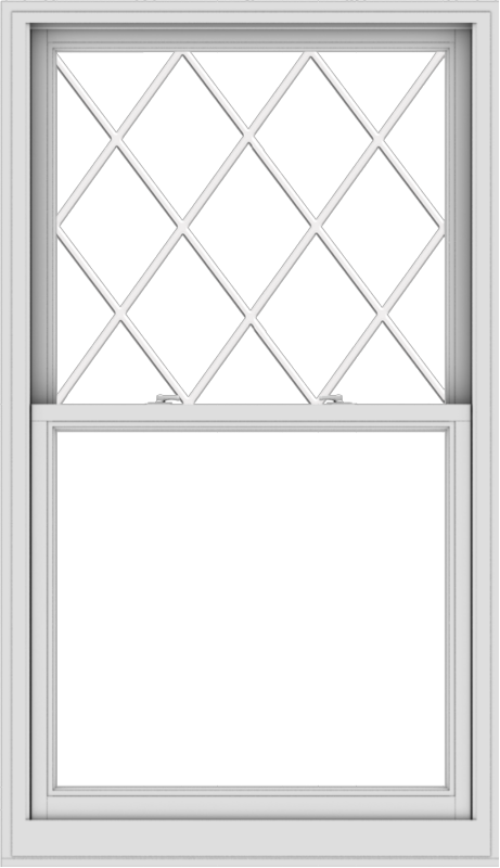 WDMA 38x66 (37.5 x 65.5 inch)  Aluminum Single Double Hung Window with Diamond Grids
