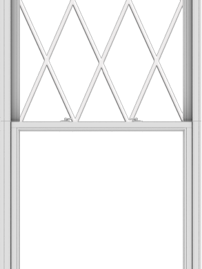 WDMA 44x120 (43.5 x 119.5 inch)  Aluminum Single Double Hung Window with Diamond Grids