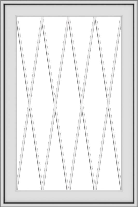 WDMA 24x36 (23.5 x 35.5 inch) black uPVC/Vinyl Push out Awning Window with Diamond Grids Interior