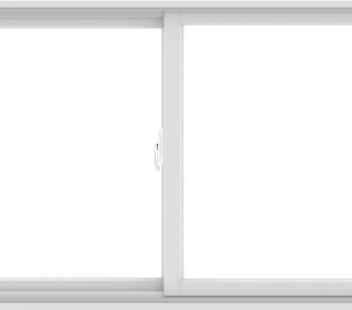 WDMA 84X36 (83.5 x 35.5 inch) White uPVC/Vinyl Sliding Window without Grids Interior
