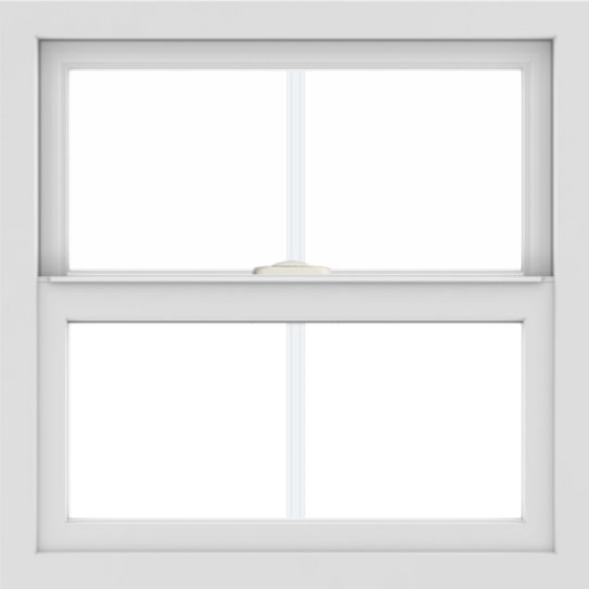 WDMA 24x24 (23.5 x 23.5 inch) White uPVC/Vinyl Single and Double Hung Window with Colonial Grilles