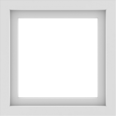 WDMA 24x24 (23.5 x 23.5 inch) White Aluminum Picture Window without Grids Interior