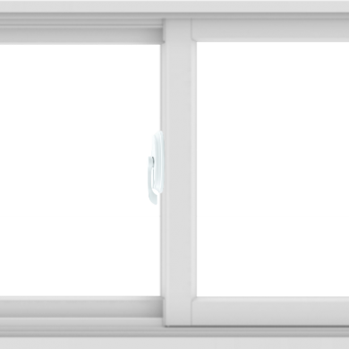WDMA 36X24 (35.5 x 23.5 inch) White uPVC/Vinyl Sliding Window without Grids Interior