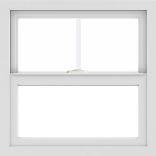 WDMA 24x24 (23.5 x 23.5 inch) White uPVC/Vinyl Single and Double Hung Window with Top Colonial Grids