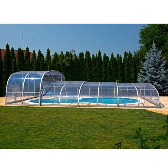 WDMA glass sunroom with retractable roof for sale