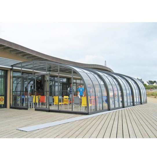 WDMA Canteen Cafe Enclosures Sunroom Enclosures Sunhouse Retractable Commercial Enclosures