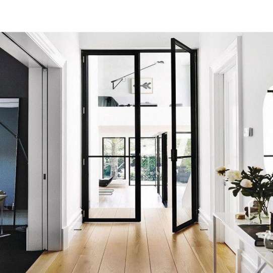 China WDMA Exterior Aluminium Hinged Patio Doors Casement Doors External Aluminum Glazed Front French Glass Doors