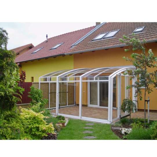 China WDMA Outdoor Polycarbonate Retractable Swimming Pool Glass Cover