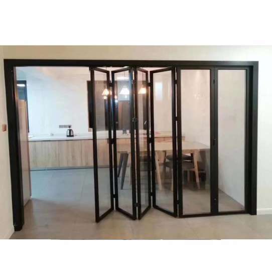 WDMA Shandong Factory Cheap Price Of Standard Width Aluminum Glass Bi Folding Door