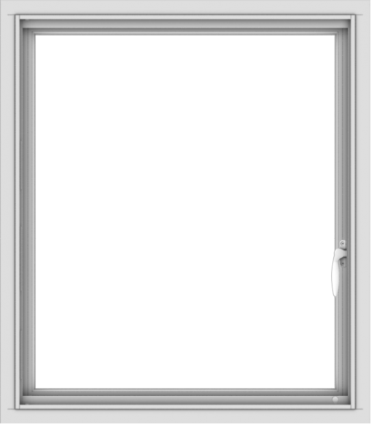 WDMA 28x32 (27.5 x 31.5 inch) Vinyl uPVC White Push out Casement Window without Grids Interior