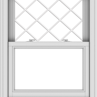 WDMA 28x36 (27.5 x 35.5 inch)  Aluminum Single Double Hung Window with Diamond Grids