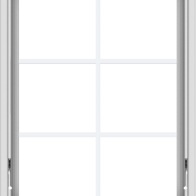 WDMA 28x36 (27.5 x 35.5 inch) White Vinyl uPVC Crank out Awning Window with Colonial Grids Interior