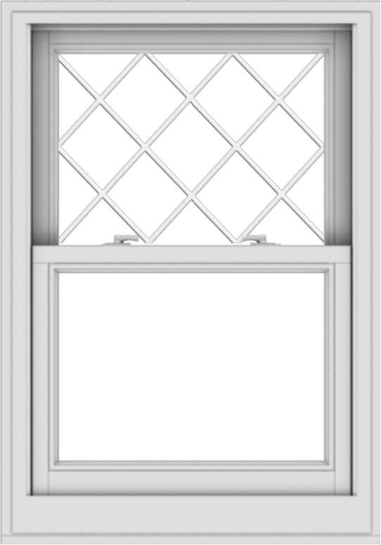 WDMA 28x40 (27.5 x 39.5 inch)  Aluminum Single Double Hung Window with Diamond Grids