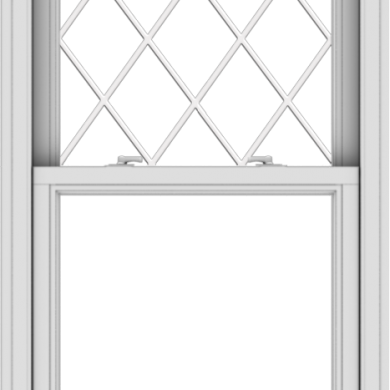 WDMA 28x48 (27.5 x 47.5 inch)  Aluminum Single Double Hung Window with Diamond Grids
