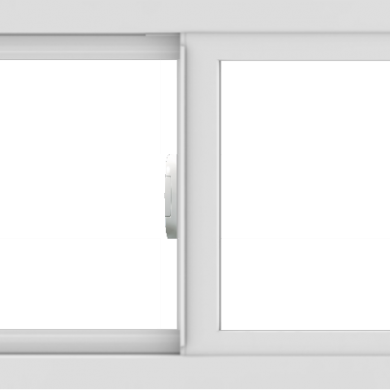 WDMA 30x18 (29.5 x 17.5 inch) Vinyl uPVC White Slide Window without Grids Interior