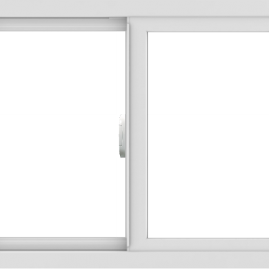 WDMA 30x24 (29.5 x 23.5 inch) Vinyl uPVC White Slide Window without Grids Interior