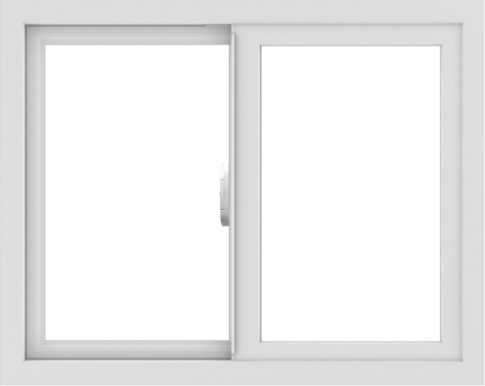 WDMA 30x24 (29.5 x 23.5 inch) Vinyl uPVC White Slide Window without Grids Interior