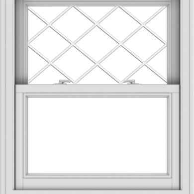 WDMA 30x36 (29.5 x 35.5 inch)  Aluminum Single Double Hung Window with Diamond Grids