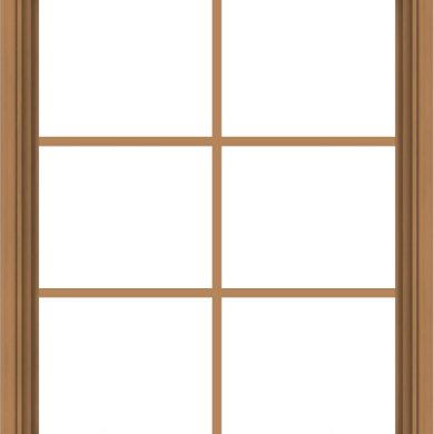 WDMA 30x36 (29.5 x 35.5 inch) Oak Wood Green Aluminum Push out Awning Window with Colonial Grids Interior