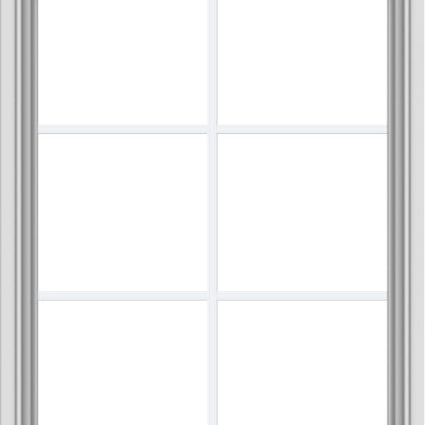 WDMA 30x40 (29.5 x 39.5 inch) White uPVC Vinyl Push out Awning Window with Colonial Grids Interior