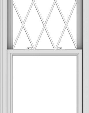 WDMA 30x78 (29.5 x 77.5 inch)  Aluminum Single Double Hung Window with Diamond Grids